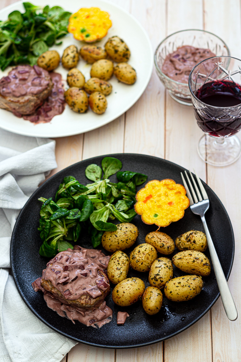 Tournedos sauce echalote et vin rouge